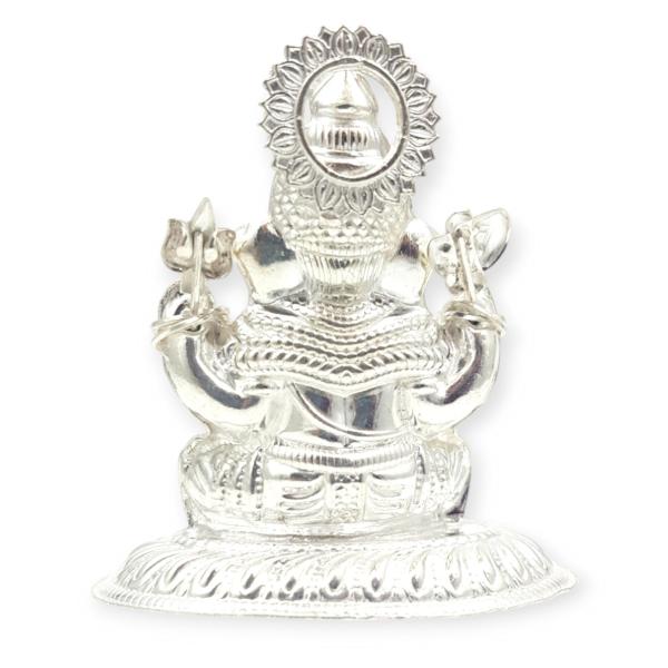 Beautiful Silver Ganesh Ji Idol with Amazing Design